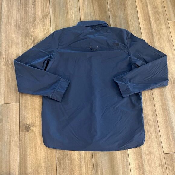 North Face Blue‎ Casual Buttondown Shirt Men Large Bin C-28 - Picture 6 of 7
